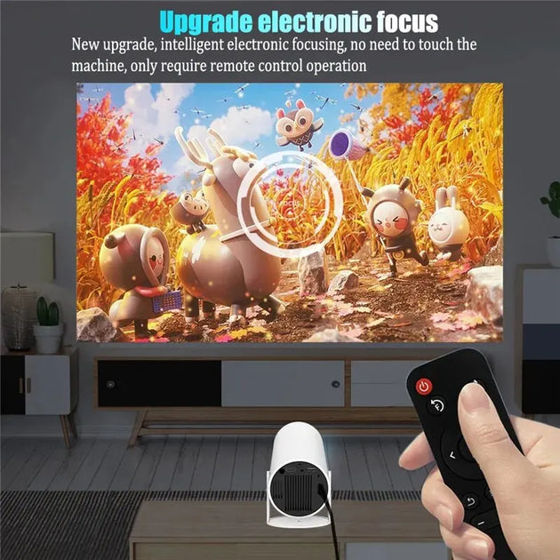 Projecteur Portable 4K HD Pas Cher Mini Vidéoprojecteur Android WiFi LED 